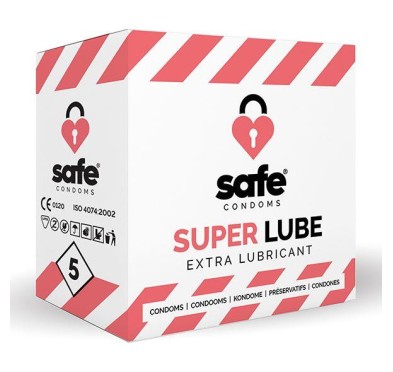 SAFE - Condooms Super Lube Extra Glijmiddel (5 stuks)